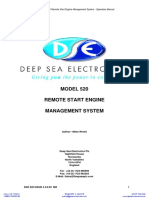 DSE Model 520 Remote Start Engine Management System - Operators Manual