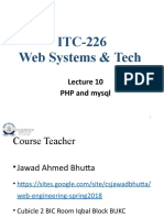 ITC-226 Web Systems & Tech: PHP and Mysql