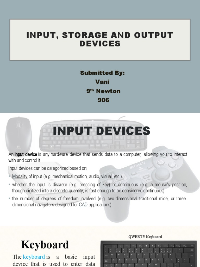 Input, Output, and Storage Devices Explained | PDF | Usb Flash Drive ...