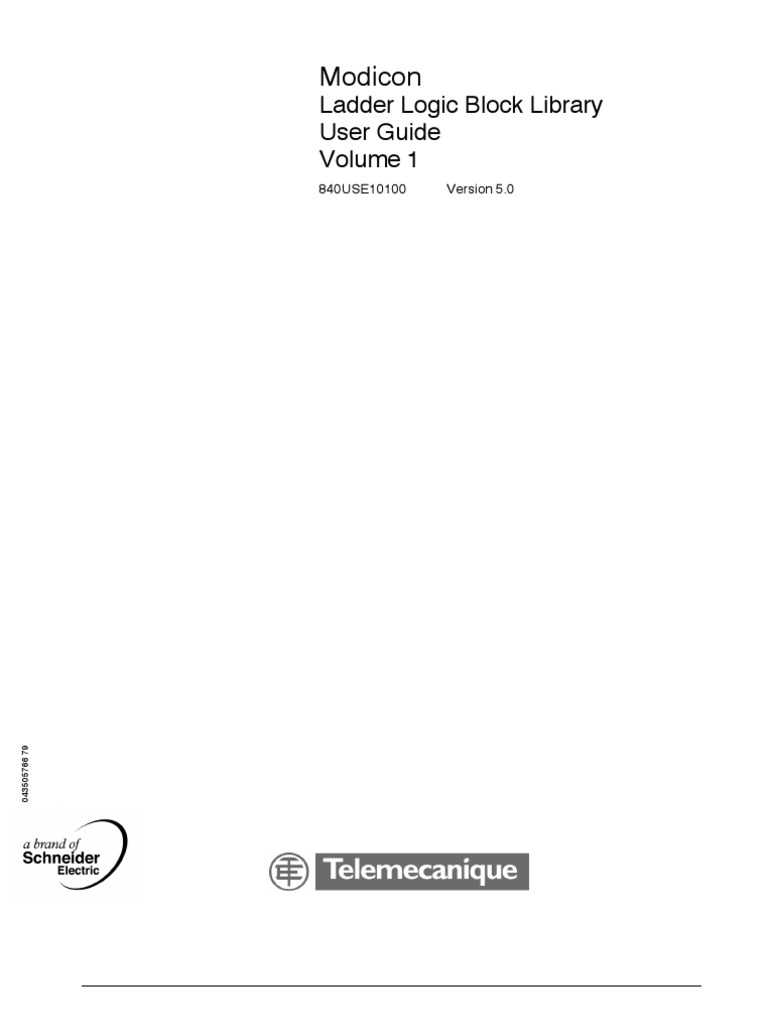Modicon: Ladder Logic Block Library User Guide | PDF | Trigonometric ...