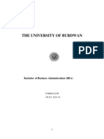 BBA Curriculum University of Burdwan