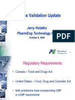 Process Validation Update: Jerry Holatko Pharmeng Technology Inc