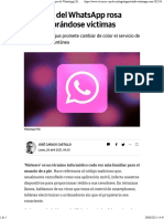 WhatsApp Rosa Un Virus Que Se Propaga Con Mensajes de WhatsApp