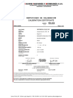Certificado de Calibración: Calibration Certificate