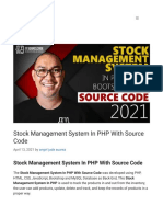 Stock Management System in PHP With Source Code - VIDEO - 2021