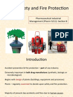 Plant Safety and Fire Protection: Pharmaceutical Industrial Management (Pharm 5211) : Section B