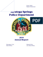 Saratoga Springs Police Department 2010 Annual Report