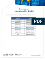 Cronograma Comunicación Digital