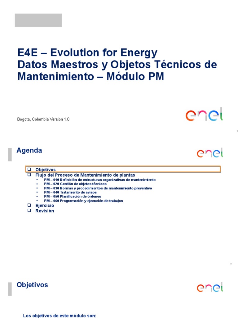 E4E R CO TN Module Plant Maintenance PM v0.3 | PDF | Logística ...