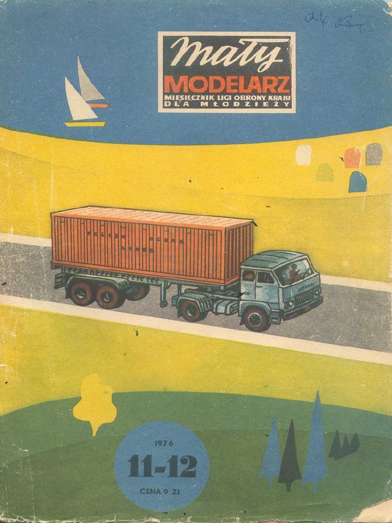 (Paper Model) (Maly Modelarz 1976-11-12) - Container Truck With ...