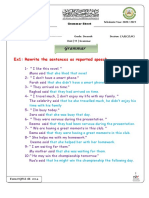 Grammar Sheet for 7th Grade Girls' High School