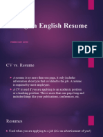 Writing An English Resume: February 16Th