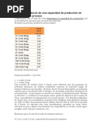 Ejemplo de Cálculo de Una Capacidad de Producción en Estaciones De