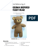 Rilakkuma Inspired Teddy Bear: Free Patterns by H