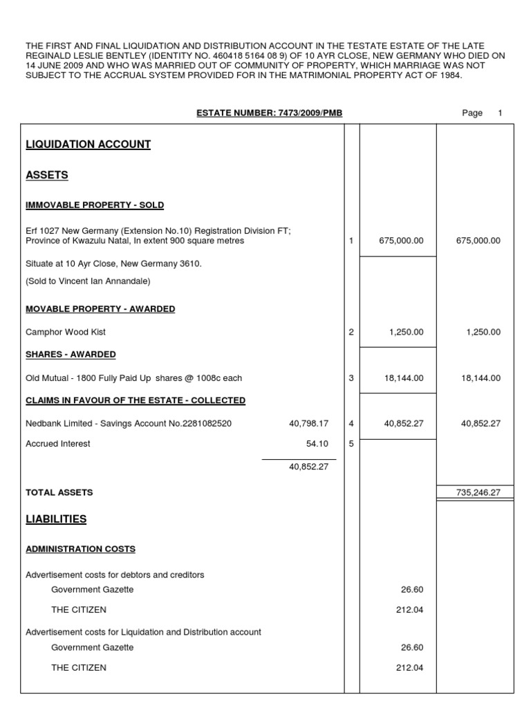 Draft L & D Estate (Law)
