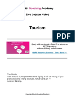 Tourism: Keith Academy Live Lesson Notes