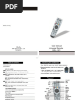 User Manual Universal Remote: Marketed by