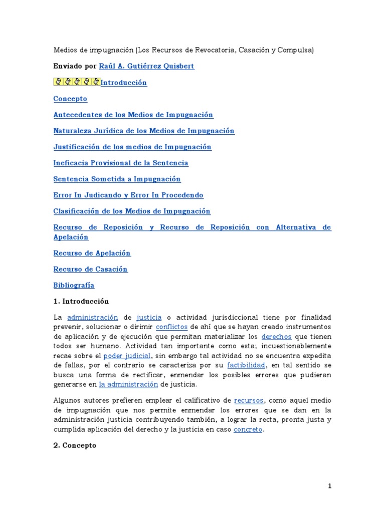 Medios de Impugnación en Derecho Civil | PDF | Sentencia (ley) | Apelación