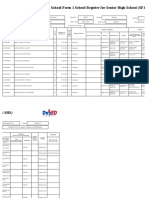 School Form 1 School Register For Senior High School (SF1-SHS)