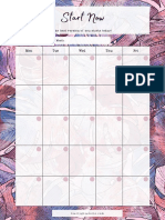 Pink Floral Homework Tracker US Letter