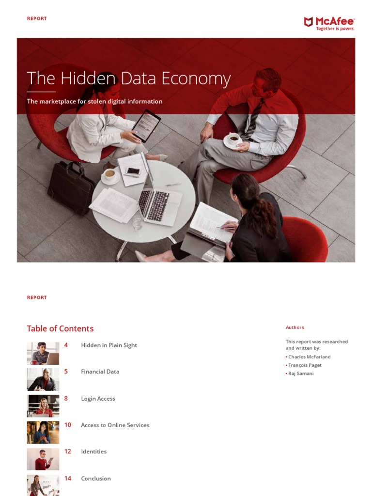 The Hidden Data Economy: The Marketplace For Stolen Digital Information |  PDF | Cybercrime | Computer Security