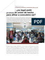 EsSalud ¿Es Legal Pedir Prueba de Unión de Hecho para Afiliar A Concubino, Laley