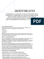 Carbohydrates:, and Carbohydrate Classification