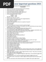 Physics 2nd Year Important Questions 2021