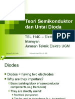 Teori Semikonduktor Dan Untai Dioda: TEL 114C - Elektronika Dasar Irfansyah Jurusan Teknik Elektro UGM