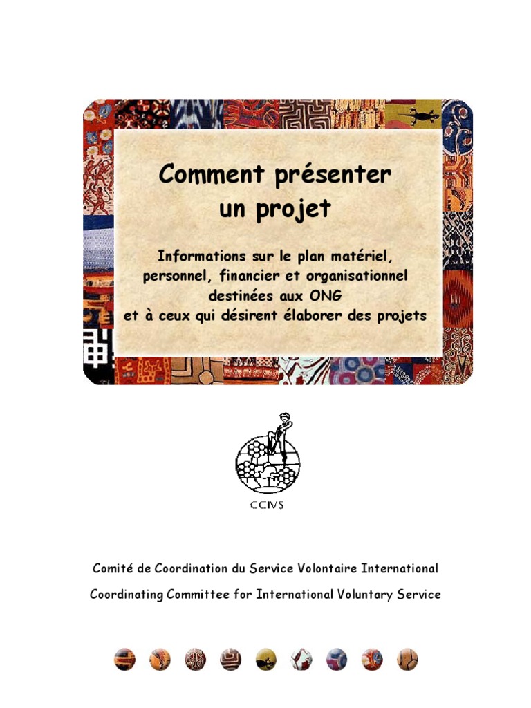 Comment présenter un projet  Organisation non gouvernementale  Budget