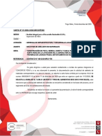 Carta de Adelanto de Materiales