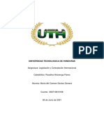 Universidad Tecnologica de Honduras: Asignatura: Legislación y Contratación Internacional