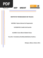 Sep Snest: MATERIA: Tópicos Selectos de Programación