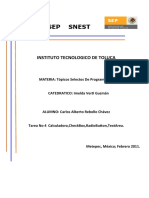 Sep Snest: MATERIA: Tópicos Selectos de Programación