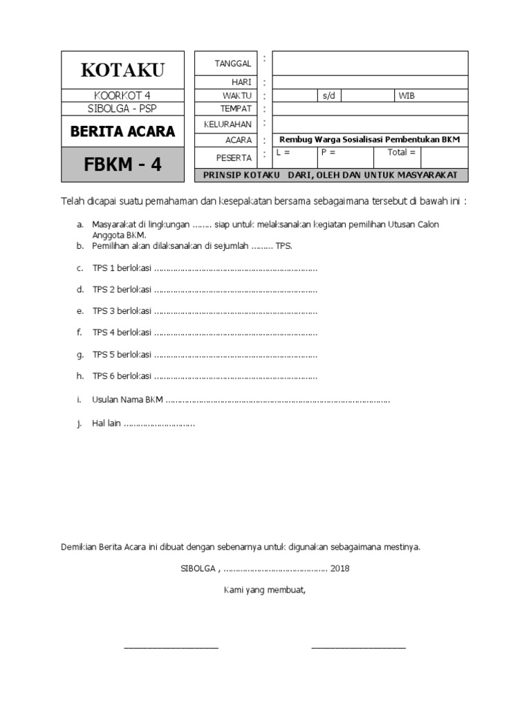 Format Pembentukan Bkm Pdf