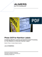 Photo OCR For Nutrition Labels