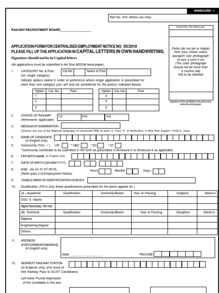 Railwaysepostform | PDF