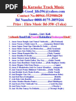 BaBuL Karaoke Track Music List