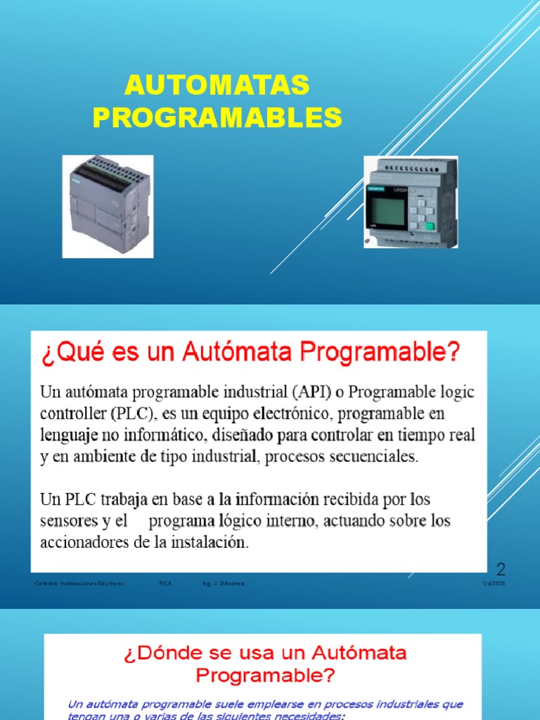 Características de Autómatas Programables | PDF | Controlador lógico ...