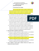 Preguntas de Auditoria Del Sector Privado