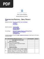 Construction Proposal - Small Contract