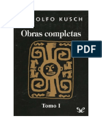 Obras Completas Tomo I Rodolfo Kusch