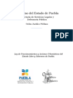 Ley de Fraccionamientos y Acciones Urbanisticas Del Estado Libre y Soberano de Puebla