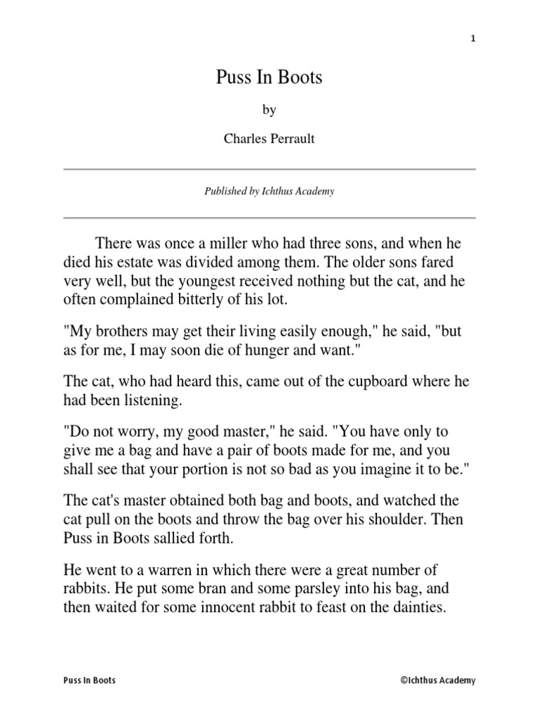 Puss in Boots | PDF
