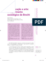 FREDERICO, Celso. Comunicação e Arte, o Experimento Sociológico de Brecht