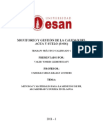 Medición de pH, alcalinidad y dureza en el agua