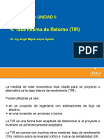 4. Continuación Unidad II Tasa Interna de Retorno