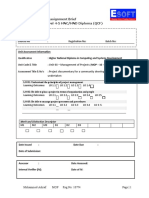 Assignment Brief BTEC Level 4-5 HNC/HND Diploma (QCF)