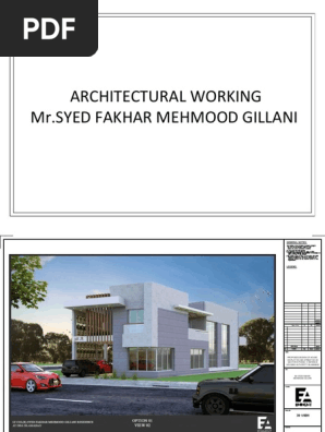 MR SYED COL FAKHAR GILLANI ARCHITECTURAL WORKING  17TH APRIL 2021