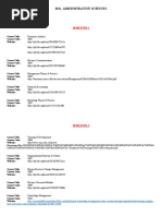 Msc. Administrative Sciences: Semester-1